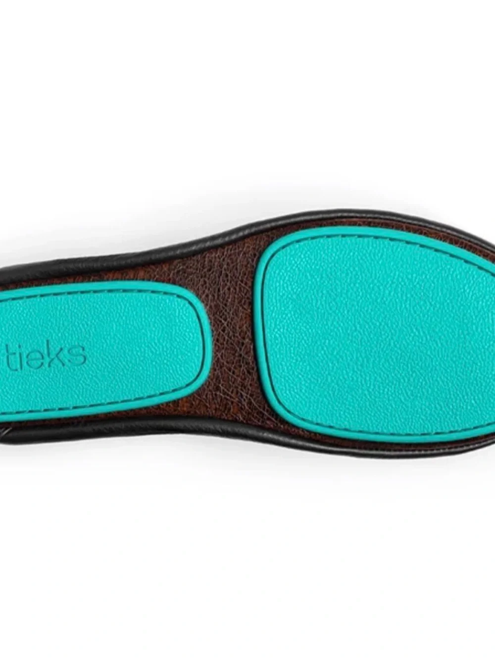 Tieks Brand New Black and Teal Foldable Ballet Flats - Picture 4 of 7